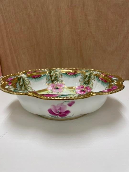 オールドノリタケ オールド ノリタケ ピンクポピー柄 大ボール 1個k